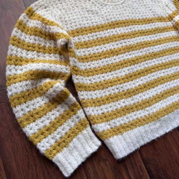 MOTHER "The Jumper" Sweater Small‎ Mostly Sunny Striped Alpaca Blend Cozy Soft - Picture 7 of 16